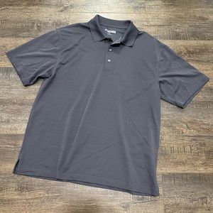 Roundtree & Yorke Performance Size Large Men’s Golf Grey Polo Shirt Top